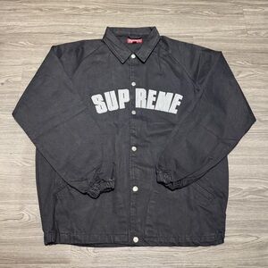 Supreme Black and White Shirt Jacket for Men